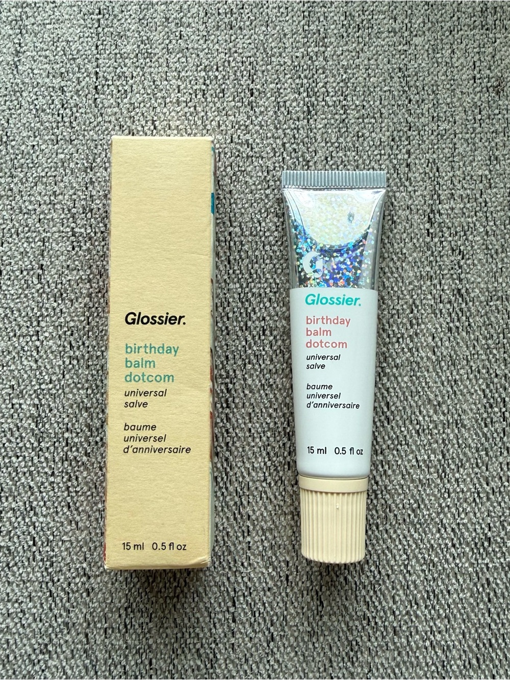 NEW Glossier Birthday Cake Balm Dotcom Lip Balm